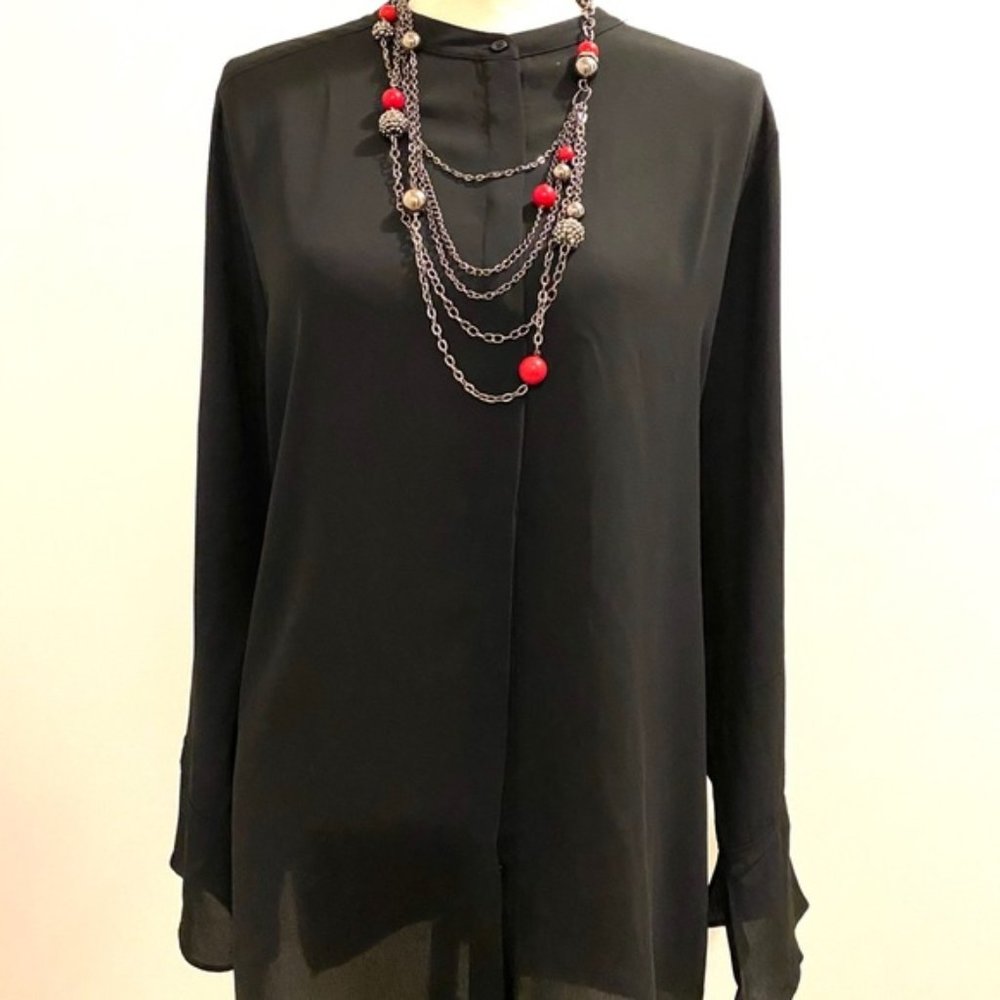 Black Ann Taylor button-down blouse